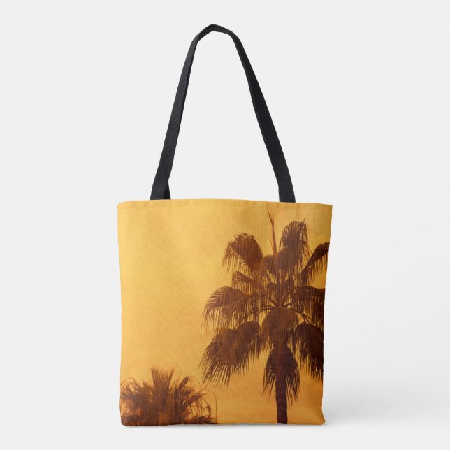 Summer palm beach design tote bag (Back)