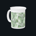 Summer Palm Tree Tropical Green Leaves Beverage Pitcher<br><div class="desc">Designed by Dream Big Digital Design</div>