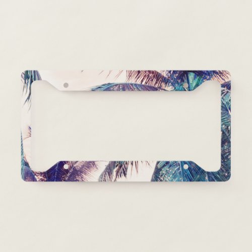 Summer Palm Trees Beach Dream 1 tropical wall  License Plate Frame