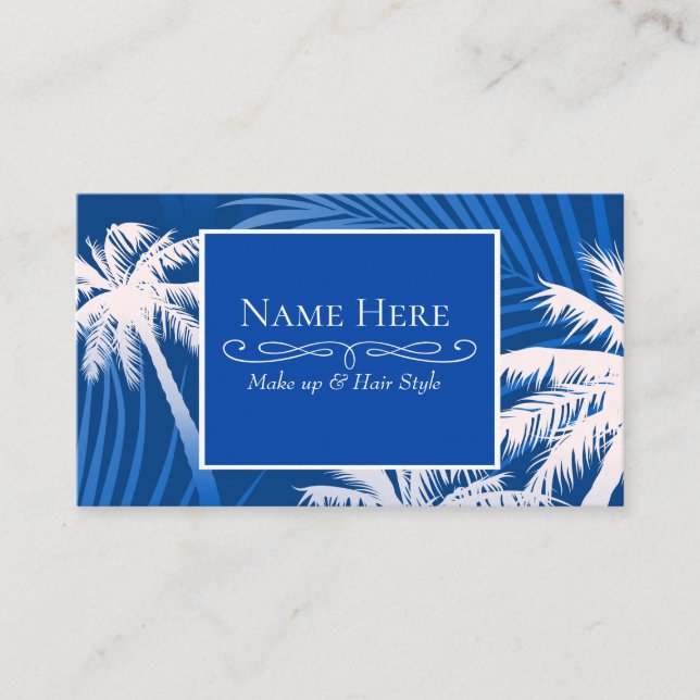 Summer palm trees business card (Front)