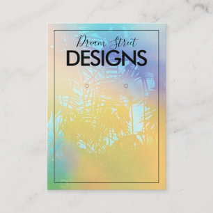 Summer Palm Trees Color Flare Earring Display Card