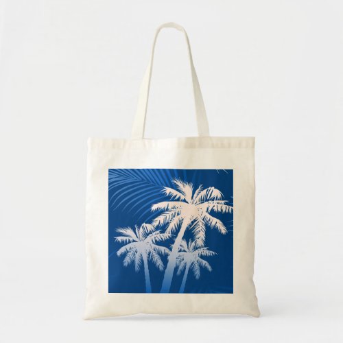 Summer palm trees tote bag