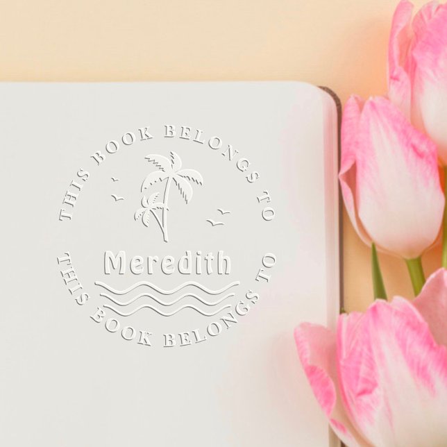 Summer Palms-Tree Tropical Custom Book Embosser (Creator Uploaded)