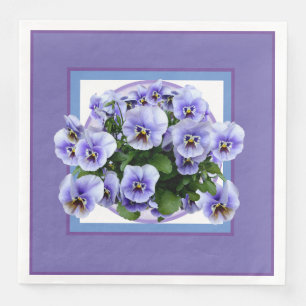 Summer Pansy Paper Dinner Napkins