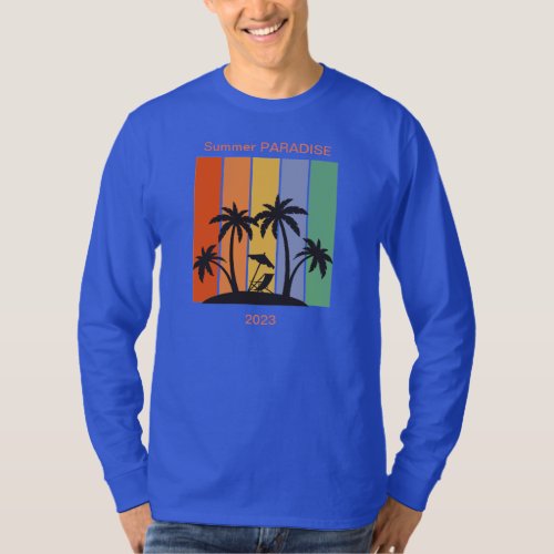 Summer PARADISE 2023 in Vintage Retro style T_Shir T_Shirt