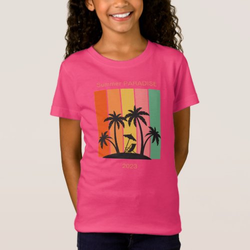 Summer PARADISE 2023 in Vintage Retro style T_Shir T_Shirt