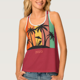 Summer PARADISE 2023 in Vintage Retro style T-Shir Tank Top