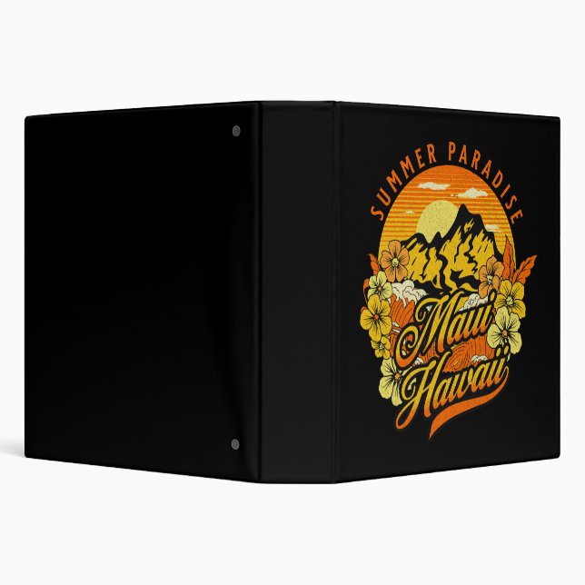 Summer Paradise, Maui Hawaii 3 Ring Binder (Background)