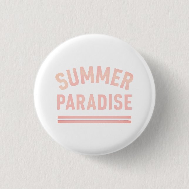 Summer Paradise T-Shirt - Pastel Styl Button (Front)