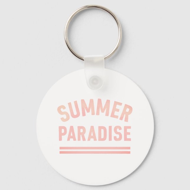 Summer Paradise T-Shirt - Pastel Styl Keychain (Front)