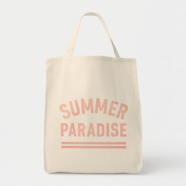 Summer Paradise T-Shirt - Pastel Styl Tote Bag (Front)