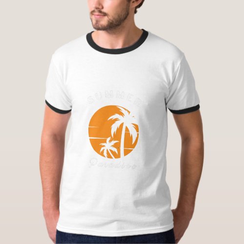 Summer Paradise Tee _ Sunset Palms Graphic Design