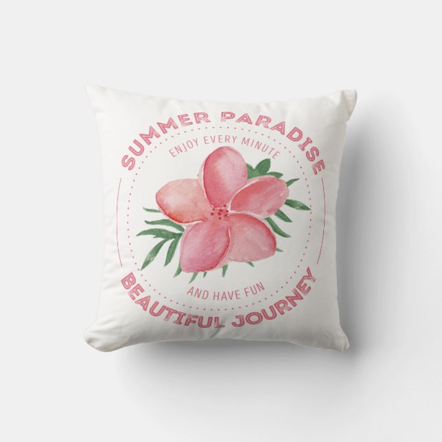 Summer Paradise Throw Pillow (Front)