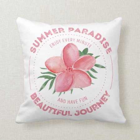 Summer Paradise Throw Pillow