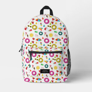 Summer Party Beach Pool Fun Pattern Printed Backpack