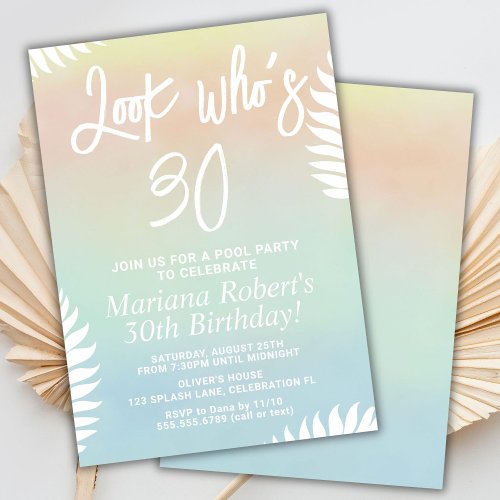 Summer Party Birthday Party Invitation