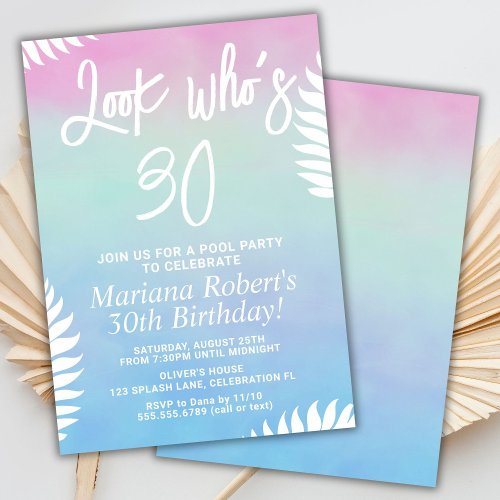 Summer Party Birthday Party Invitation
