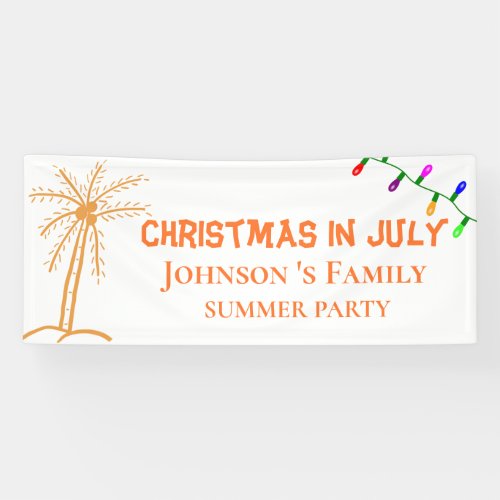 Summer Party Christmas In July   Banner