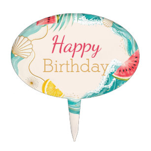 Summer Party Cupcake Topper