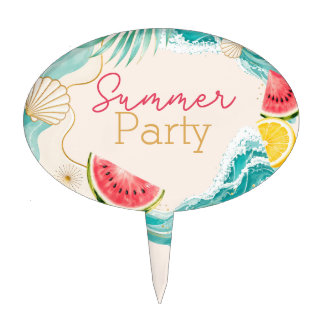 Summer Party Cupcake Topper
