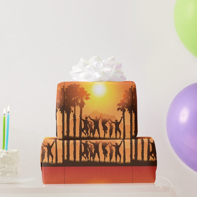 Summer Party Dancing Wrapping Paper (Creator Uploaded)