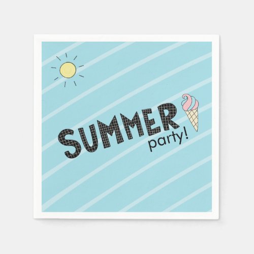 Summer Party Fun Beach theme Paper Napkins