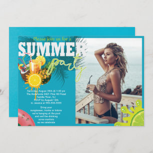 Summer Party Fun design Invitation