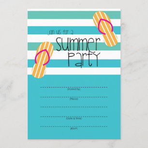 Summer Party fun invitation design