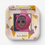 Summer party ice cream paper plates
