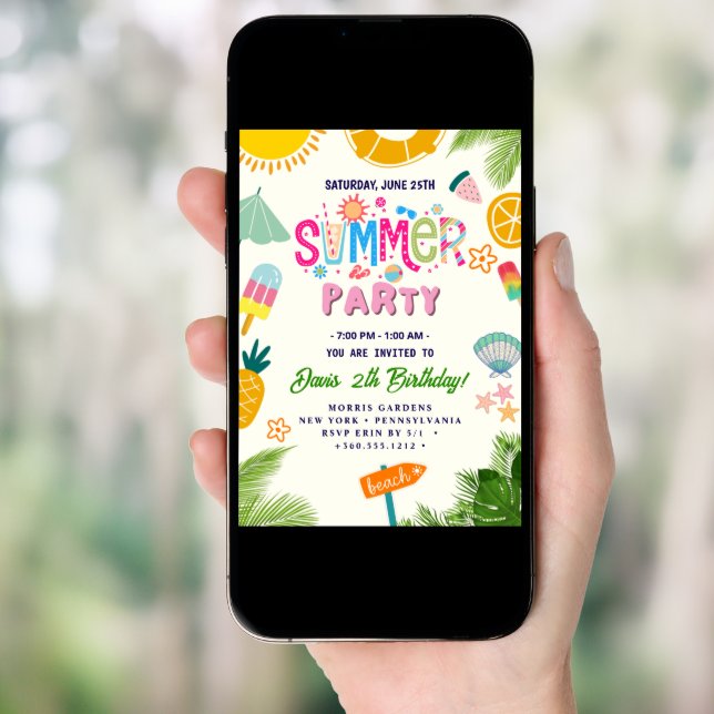 Summer Party Invitation (Front Digital)