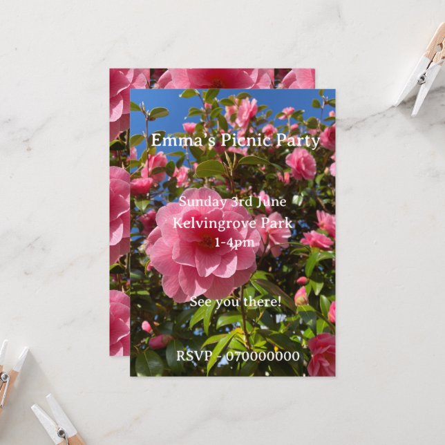 Summer Party Invitation  (Front/Back In Situ)