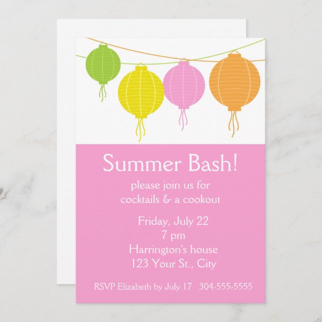 Summer Party Invitation (Front/Back)