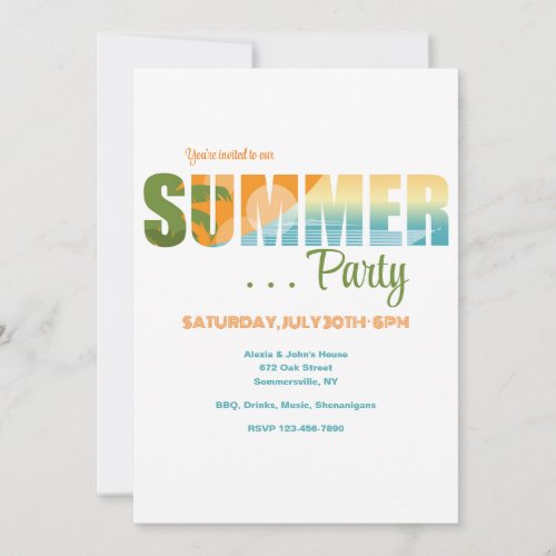 Summer Party Invitation