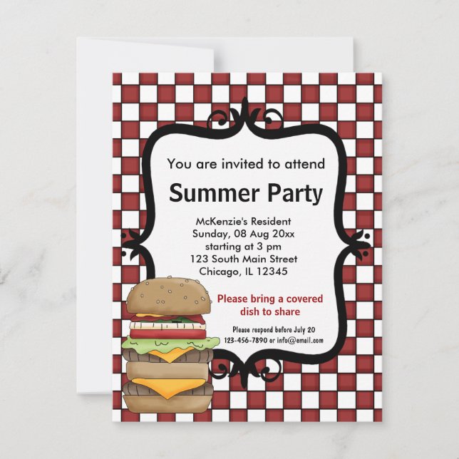 Summer Party Invitation (Front)