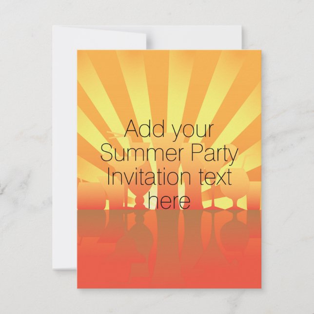Summer Party Invitation design (Front)