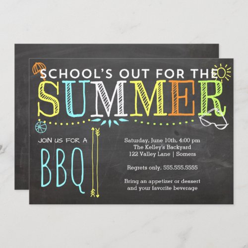 Summer Party Invitation_Schools Out BBQ Invitation