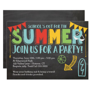 end of summer party invitations