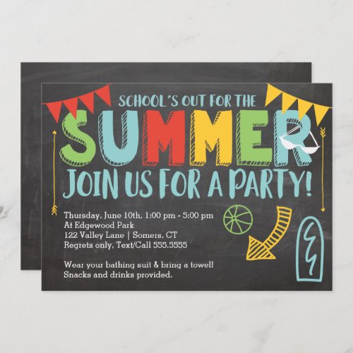 Summer Party Invitation_Schools Out Invitation