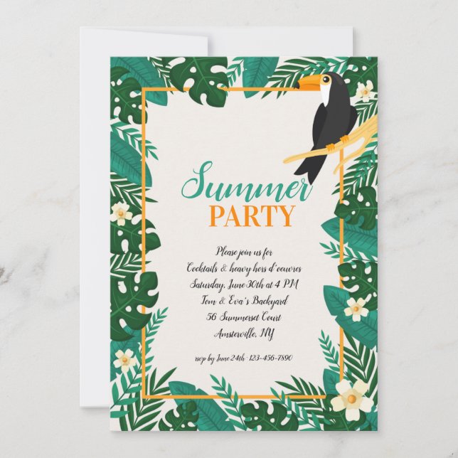 Summer Party Invitations (Front)