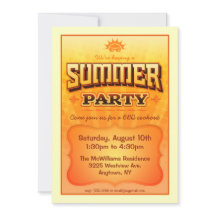 Summer Party Invite - Bright warm sunny colors