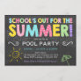 Summer Party Pool Party Schools Out Invitation