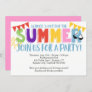 Summer Party, School's Out Bright Colors Invitation