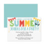 Summer Party, School's Out Primary Colors Invitation | Zazzle