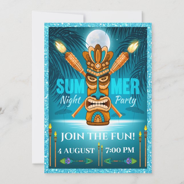 Summer Party - See Reverse Side Invitation (Back)