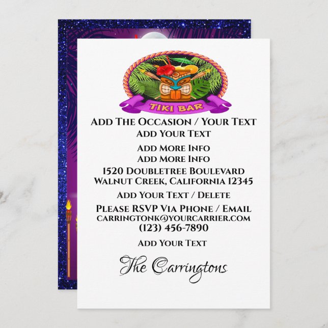 Summer Party - See Reverse Side Invitation (Front/Back)