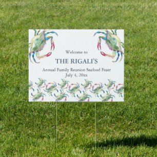 Summer Party Themes Crab Welcome Sign