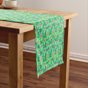 Summer Pastel Chalk Floral Cotton Table Runner