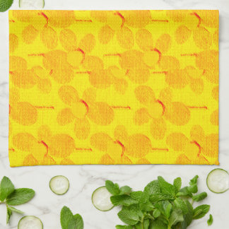 Summer Pastel Chalk Floral Kitchen Towel