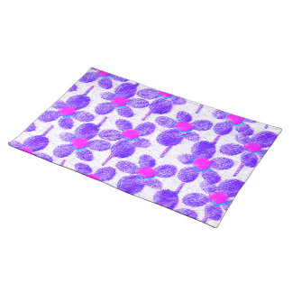Summer Pastel Chalk Floral Table Runner Cloth Placemat