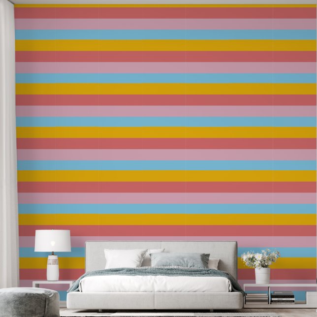 Summer pastel color scheme wallpaper  (Bedroom)